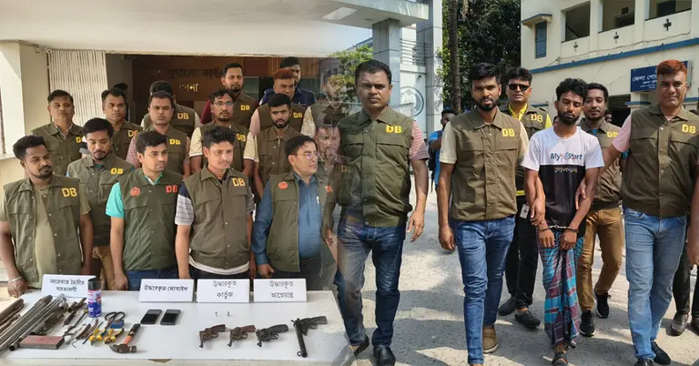 ডিবি অভিযানে আগ্নেয়াস্ত্রসহ আটক ব্যক্তি